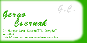 gergo csernak business card